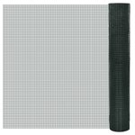 vidaXL Grillage Acier galvanisé et revêtement en PVC 25 x 1 m Vert