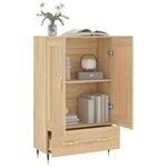 vidaXL Buffet haut chêne sonoma 69 5x31x115 cm bois d'ingénierie