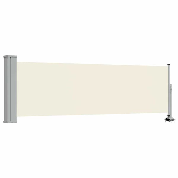vidaXL Auvent latéral rétractable de patio 80x300 cm Crème