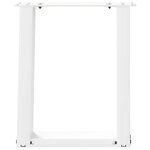vidaXL Pieds de table basse en U 2 pièces Blanc 28 x (42-43) cm Acier