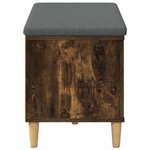 vidaXL Banc d'entrée avec coussin Chêne fumé 80 x 38 x 46 cm