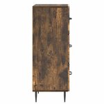 vidaXL Armoire à tiroirs Chêne fumé 33 x 34 5 x 89 5 cm