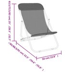 vidaXL Chaises plage pliantes lot de 2 textilène acier enduit poudre