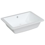 vidaXL Évier de salle de bain blanc rectangulaire céramique