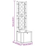 vidaXL Lit surélevé de jardin et treillis et système d'arrosage Gris