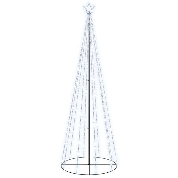 vidaXL Arbre de Noël cône 310 LED Blanc froid 100x300 cm