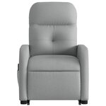 vidaXL Fauteuil de massage inclinable Gris clair Tissu