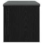 vidaXL Banc d'entrée avec coussin Chêne noir 63 x 38 x 40 cm