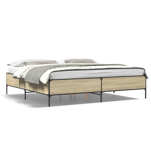 vidaXL Cadre de lit sans matelas chêne sonoma 180x200 cm