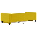 vidaXL Lit de jour avec gigogne et tiroirs jaune 90x200 cm velours