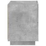 vidaXL Armoire de chevet et lumières LED gris béton bois d'ingénierie
