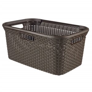 Curver Panier à linge Style 45 L Marron foncé