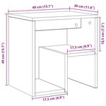 vidaXL Tables de chevet 2 Pièces chêne artisanal bois d'ingénierie