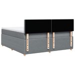 vidaXL Sommier à lattes de lit avec matelas Gris clair 180x200cm Tissu