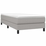vidaXL Cadre de lit gris clair 100x200 cm tissu