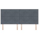 Headboard LED vidaXL Gris Foncé 100 cm Velours