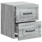 vidaXL Cabinet de chevet mural Sonoma gris 34 5 x 33 x 40 cm