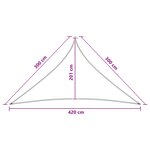 vidaXL Voile d'ombre 3 x 3 x 4 2 m HDPE Triangulaire Bleu et Blanc