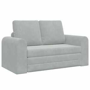 vidaXL Canapé-Lit Gris clair 148 x 71 x 83 cm Velours