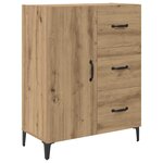 vidaXL Buffet Chêne artisanal 69 5 x 34 x 90 cm Bois d'ingénierie