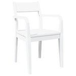 vidaXL Chaises à manger 2 Pièces blanc bois massif caoutchouc