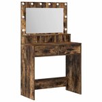 vidaXL Coiffeuse Chêne fumé 79 x 41 x 135 cm Bois d'ingénierie