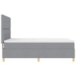 vidaXL Lit à ressort LED avec matelas Gris clair 140 x 190 cm tissu