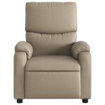 vidaXL Fauteuil de massage inclinable Cappuccino Similicuir