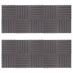 vidaXL Carreau de terrasse 20 Pièces Gris 30 x 30 cm Bois d'acacia