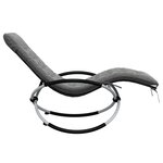 vidaXL Chaise longue géométrique avec coussin noir et gris acier