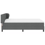 Lit à sommier tapissier vidaXL avec matelas Gris foncé 140x200 cm en tissu