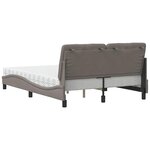 vidaXL Lit avec matelas taupe 140x200 cm tissu