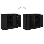 vidaXL Buffet chêne noir 85x34x76 cm bois d'ingénierie