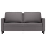vidaXL Canapé à 2 places Gris 140 cm Similicuir