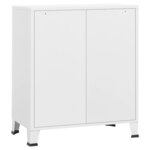 vidaXL Armoire à tiroirs industrielle Blanc 78x40x93 cm Métal