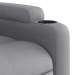 vidaXL Fauteuil de massage inclinable Gris clair Tissu
