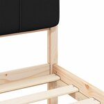 vidaXL Cadre de lit avec tête de lit rembourrée Noir 120 x 190 cm