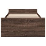 vidaXL Cadre de lit avec tiroirs sans matelas chêne marron 75x190 cm