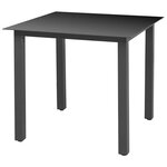 vidaXL Ensemble à dîner de jardin avec coussins 5 Pièces poly rotin noir