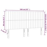 vidaXL Têtes de lit 4 Pièces Crème 80x5x78/88 cm Tissu