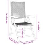 vidaXL Ensemble à manger de jardin 7 Pièces beige rotin et bois massif