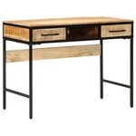 vidaXL Bureau 100x50x75 cm en bois massif de mangue