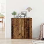 Buffet vidaXL en Bois Vieilli 79x38x80 cm en Bois Ingénierie