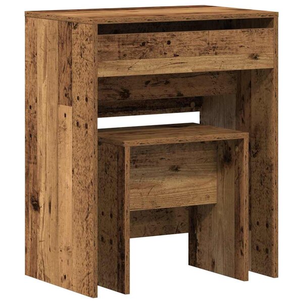vidaXL Coiffeuse Bois Ancien 60 x 40 x 75 cm Bois d'ingénierie