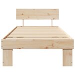 vidaXL Cadre de lit Marron 80 x 200 cm Bois massif en pin