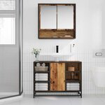 vidaXL Ensemble de mobilier de salle de bain 2 Pièces Bois Ancien