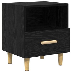 vidaXL Cabinet de chevet Chêne noir 40 x 35 x 47 cm Bois d'ingénierie