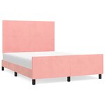 vidaXL Cadre de lit sans matelas rose 140x200 cm velours