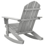 vidaXL Chaise à bascule de jardin Bois Gris
