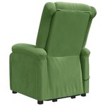 vidaXL Fauteuil de massage Vert clair Velours